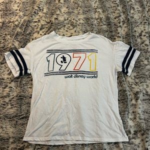 Disney White Short Sleeve Tee with Black and Yellow Accents